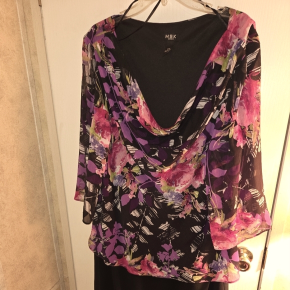 MSK Dresses & Skirts - MSK 24W Purple&Blk Dress